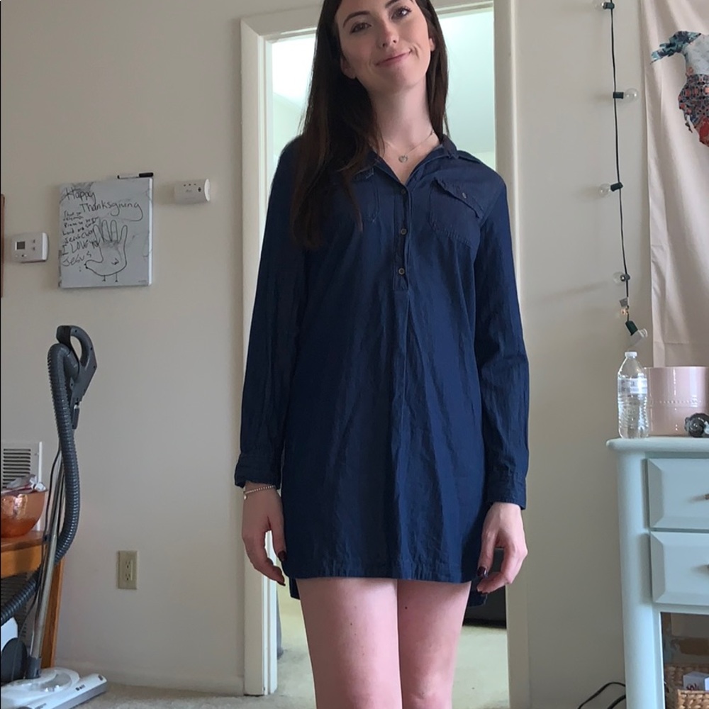 old navy denim shirt dress
